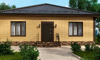 Проекты одноэтажных домов из кирпича | Строй-Бкн - Абакан от 3649 рублей